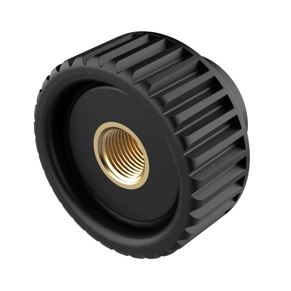 Boutons de manoeuvre femelles à filetage passant*