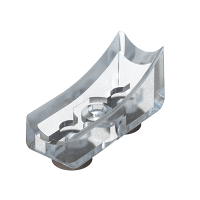 Cette butée d´angle est discrète, élégante et durable. Son design a les caractéristiques suivantes:<br><br>
<i>
* Disponible en transparent et noir<br> 
* Fabriquée en polycarbonate (PC) pièce transparente et en polyamide 6 (PA6) couleur noir <br> 
* Disponible avec ou sans feutre<br> 
* Les mesures de diamètre de tube vont de 10mm à 25mm<br> 
* Idéale pour les chaises design<br>
 </i>