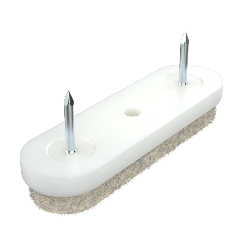 Notre butée ronde LQSFA avec clou et feutre est idéale pour être appliquée sur les meubles et pour protéger les superficies délicates. Le feutre, en laine de première qualité, absorbe le bruit causé par les mouvements de déplacement. Le corps quant à lui est en polystyrène.<br>
<br> 
Les fabrications en couleurs spéciales peuvent se réaliser sous commande.