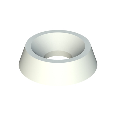 <p><strong>Rondelle fraisée</strong> en <strong>PA66</strong>, conçue pour vis à tête fraisée afin d'obtenir une finition propre et uniforme. Protège la surface, compense les petits désalignements et peut servir de <strong>butée, entretoise ou élément coulissant</strong>. Solution esthétique et stable pour le mobilier, la menuiserie et les équipements électriques ou industriels.</p>