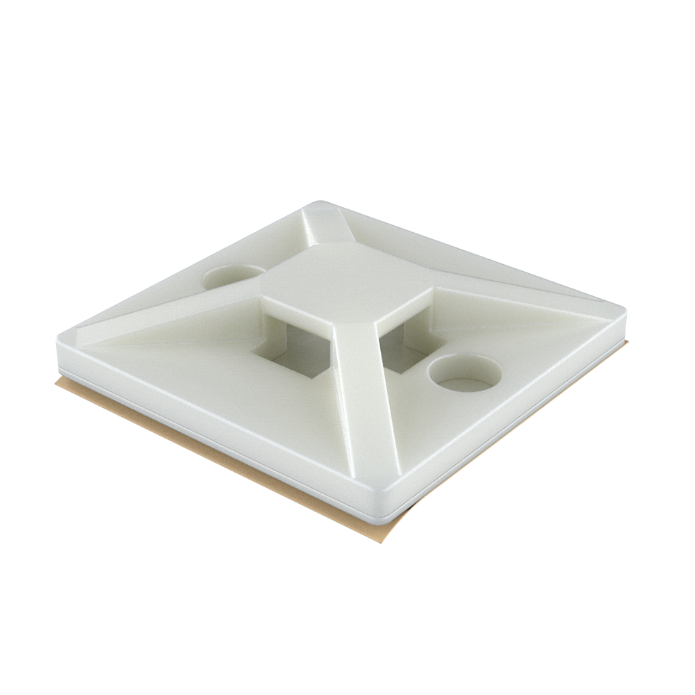 Notre support pour collier se fixe grâce à un adhésif ou 2 vis à tête plate. Il est parfait pour des applications où la hauteur est importante. Ses 4 trous facilitent l´entrée des colliers.  Choisissez le collier qui vous convient le mieux dans notre famille MB.