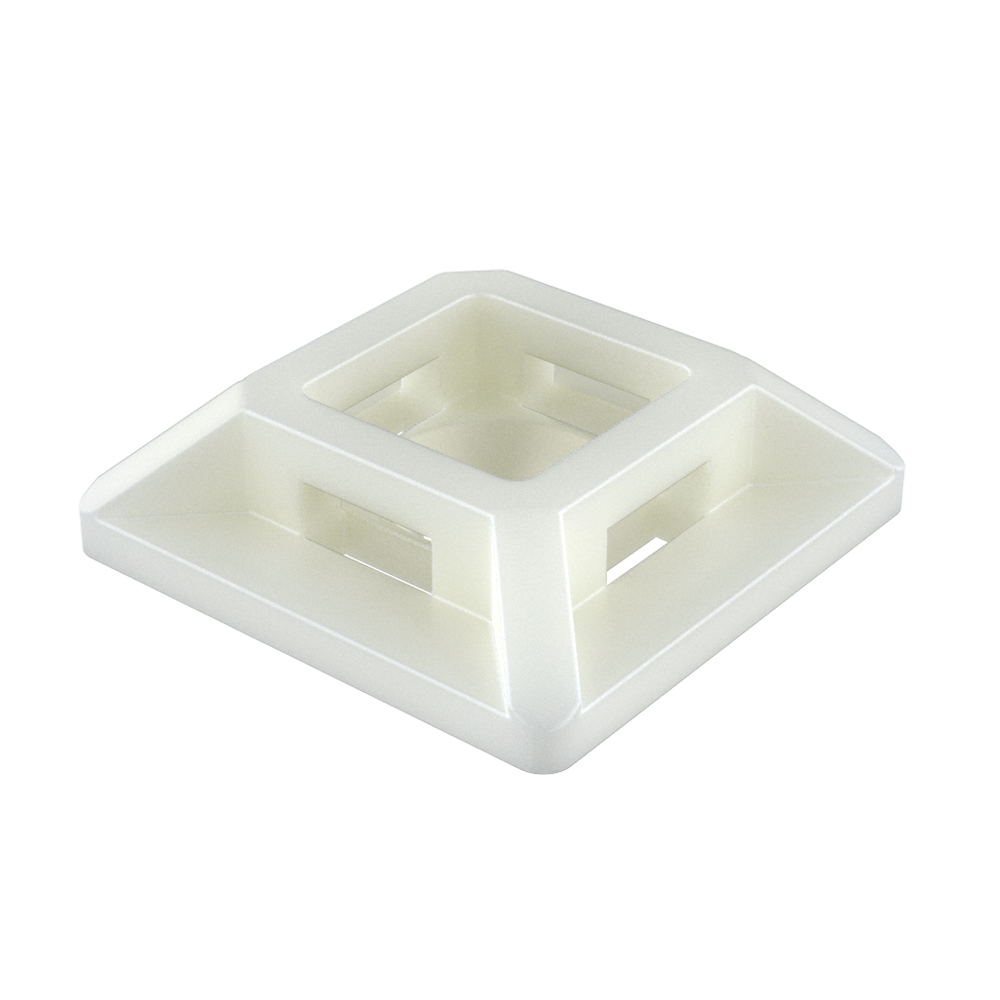 Notre support pour collier se fixe grâce à un adhésif ou 1 vis à tête plate. Il est parfait pour des applications où la hauteur est importante. Ses 4 trous facilitent l´entrée des colliers.  Choisissez le collier qui vous convient le mieux dans notre famille MB.