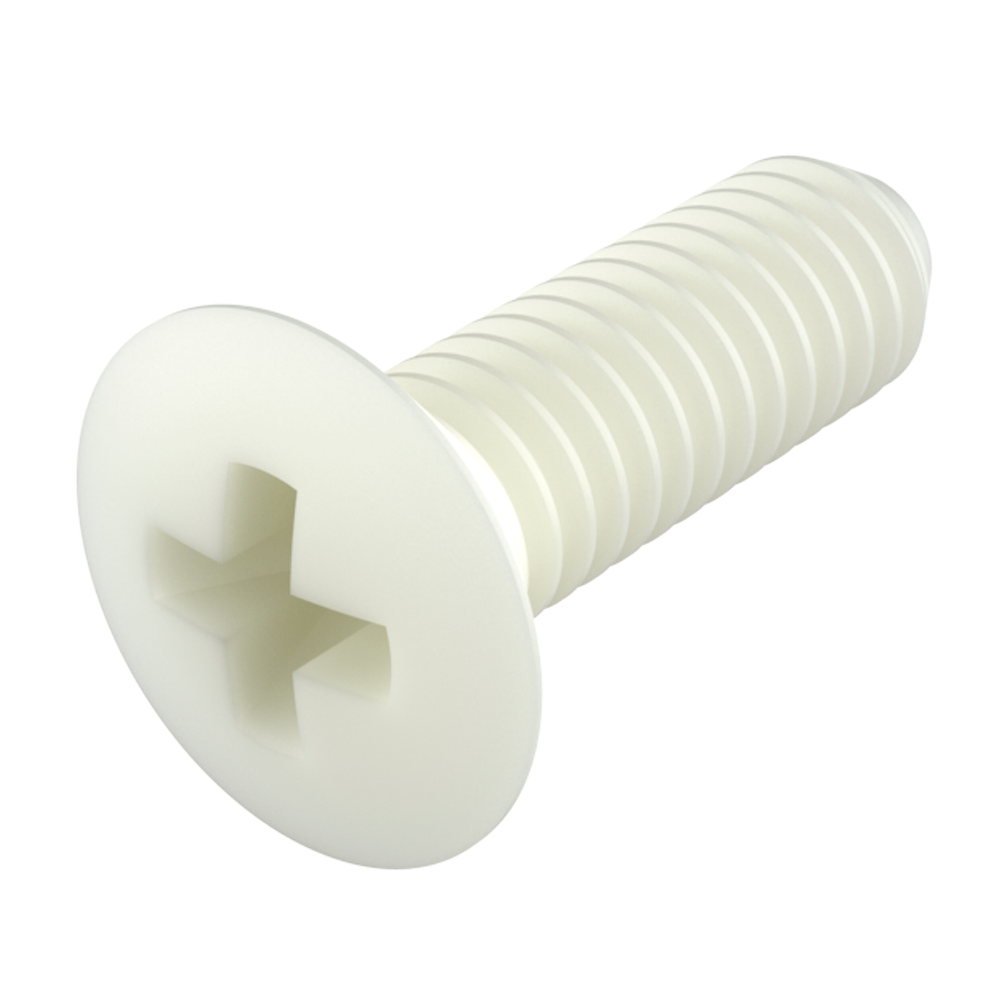 <p>Vis fabriquées en <strong>PA66</strong> et <strong>PA66GF30</strong>, des matériaux techniques de haute qualité combinant une excellente résistance mécanique, une bonne stabilité thermique et une résistance chimique adaptée. Elles constituent une alternative légère et fiable aux vis métalliques dans de nombreuses applications industrielles.</p>
<p><strong>Propriétés principales</strong><br>
• <strong>Thermiques :</strong> PA66 jusqu'à 100 °C, PA66GF30 jusqu'à 120 °C en usage continu<br>
• <strong>Mécaniques :</strong> haute résistance, rigidité améliorée avec fibre de verre, bonne stabilité dimensionnelle<br>
• <strong>Chimiques :</strong> bonne résistance aux huiles, graisses, hydrocarbures et solvants courants</p>
<p><strong>Avantages par rapport aux vis métalliques</strong><br>
• Poids réduit sans compromettre la résistance<br>
• Résistantes à la corrosion, même en environnements agressifs<br>
• Isolantes électriquement et thermiquement<br>
• Non magnétiques, non conductrices et sans étincelles<br>
• Absorbent les vibrations et réduisent le bruit<br>
• Moins d'entretien et meilleure durabilité en conditions difficiles</p>
<p>Idéales pour les secteurs de l’électrique, de l’électronique, de l’automobile, du bâtiment, du CVC et de l’industrie générale.</p>