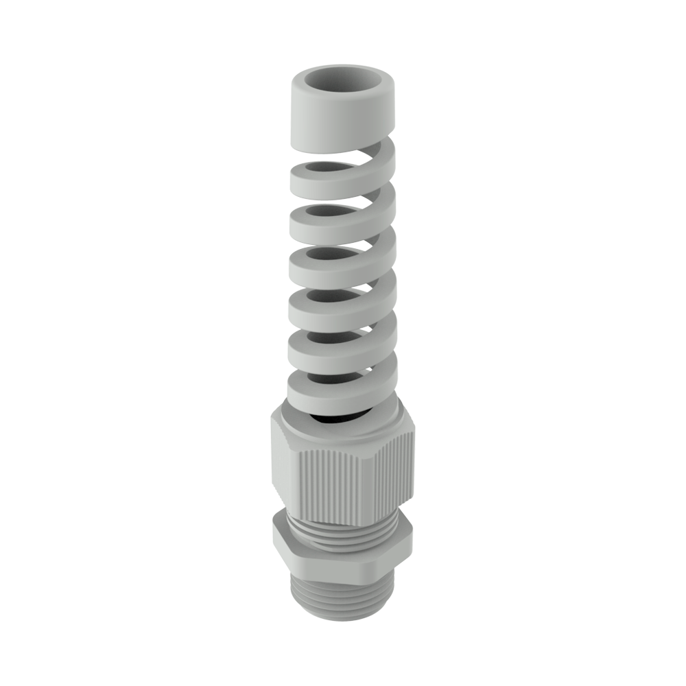 Les presse-étroupes flexibles PRPRF, fabriqués selon <b>DIN EN 62444/50262</b>, permettent que el câble bouge librement et de forme continue aussi et offrent une excelente protection, ainsi qu'aux vibrations. Le corps se fabrique en <b>PA6</b> (nylon6) et le joint interne en <b>CR</b> (Caoutchouc - Chloroprène). Il répond au IP66 et IP698 (jusqu'à 5 bar) type 4X (UL 50E). Pour une étanchéité optimale, nous recommandons utiliser un contre-écrou (famille <a href='
https://www.iscsl.fr/ecrou-presseetroupe-metrique/prtu/
' target='_blank'><b>PRTU</b></a>, <a href='
https://www.iscsl.fr/ecrou-presseetroupe/prtum/
' target='_blank'><b>PRTUM</b></a>, <a href='
https://www.iscsl.fr/ecrou-presseetroupe/prtue/
' target='_blank'><b>PRTUE</b></a>) et le joint plat (<a href='
https://www.iscsl.fr/joint-metrique-et-pg/prp/
' target='_blank'><b>PRP</b></a>), qui se vendent séparemment.<br>Les trois couleurs sont résistentes aux rayons UV (F1 selon UL 746C). En fabrication spéciale, nous pouvons proposer les couleurs RAL3020 (rouge), RAL9003 (blanc) y RAL5015 (bleu), et aussi des joints de rechange pour câbles multiconducteurs ou plats. <br><br>Normes et certifications: VDE (EN 62444), UL (UL 514B, CSA C22.2 Nr. 18.3-12 et 94.2-15), c-CSA-us (CSA C22.2), DNV GL (EN 62444). <i>Icertaines réglementations peuvent ne pas couvrir toutes les tailles ; veuillez consulter notre service commercial</i>.