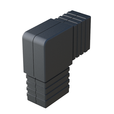 Notre raccord en L a été crée pour connecter 2 tubes rectangulaires. Il est fourni avec ou sans coeur en acier.